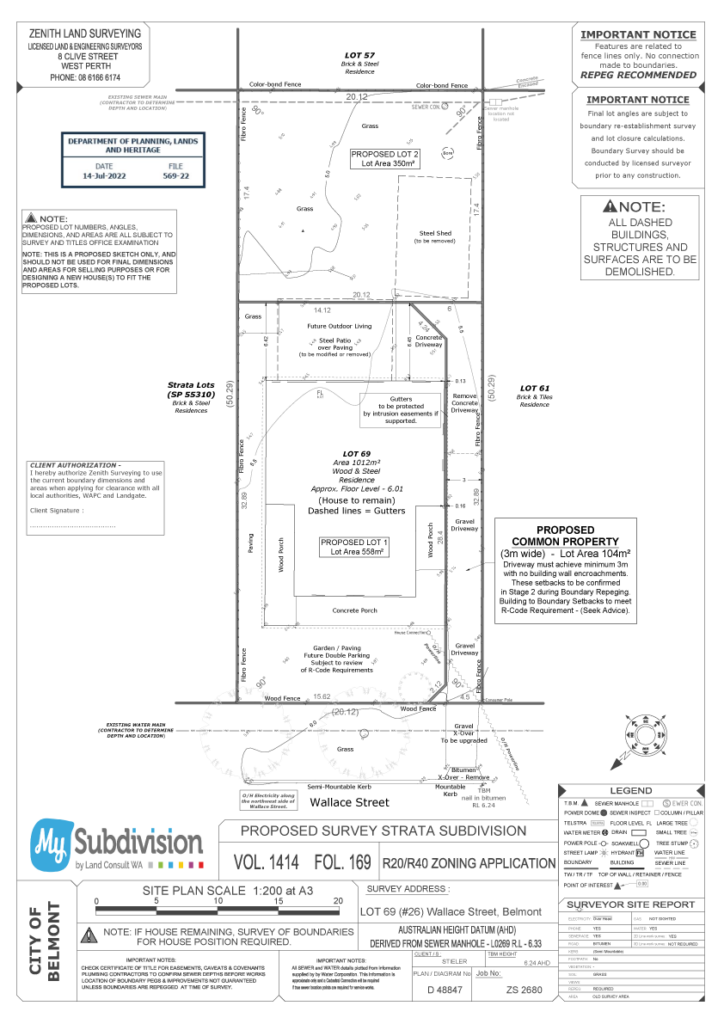 Subdivision survey perth | my contour survey